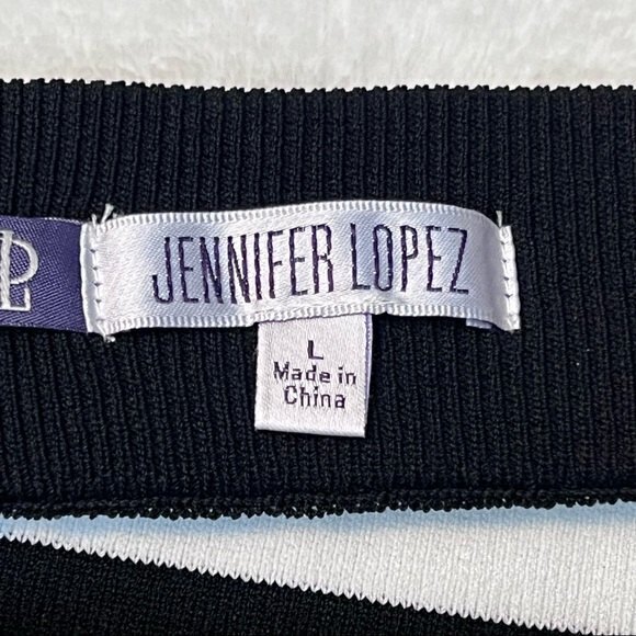 Jennifer Lopez Women's Skirt‎ with Asymmetric Hem, Size L, Black White - Picture 6 of 6